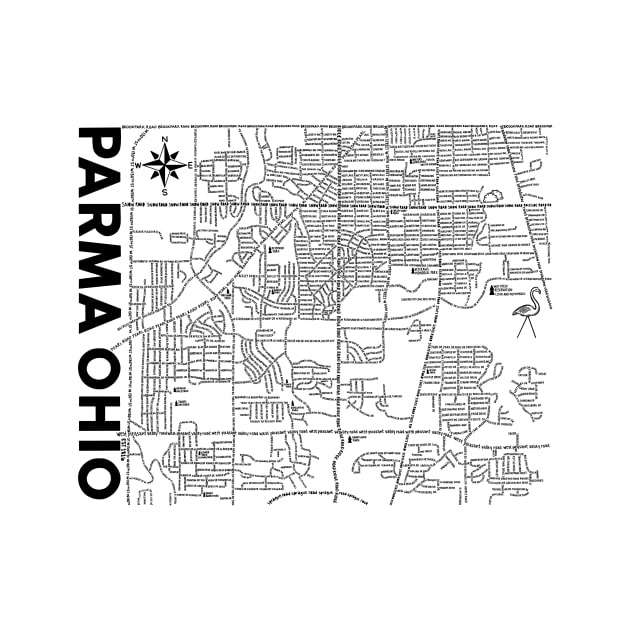 Parma Ohio Map by fiberandgloss