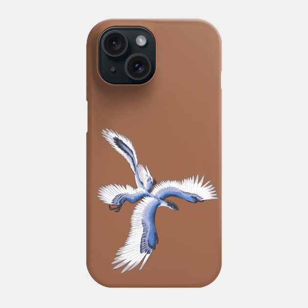 Microraptor Gui (Blue) Phone Case by Radiantglyph