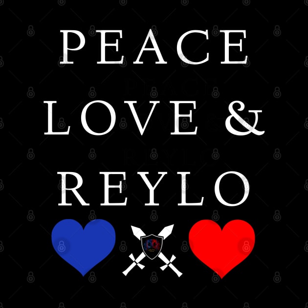 Peace, Love, & Reylo (Black Design) by Girls With Sabers