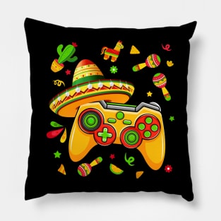 Cinco De Mayo Video Game Let's Fiesta Mexican 5 De Mayo Pillow
