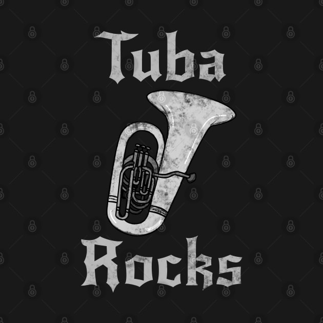 Tuba Rocks, Tubaist Heavy Rock Brass Musician by doodlerob