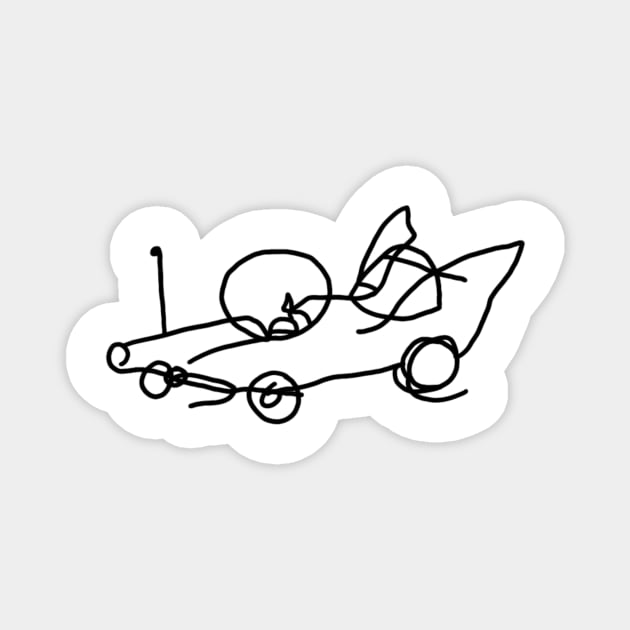 Simpson car sketch Magnet by taguzga