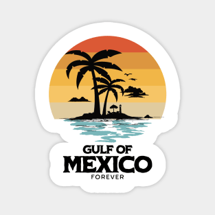 Gulf of Mexico Forever | Vintage Sunset Beach Design Magnet