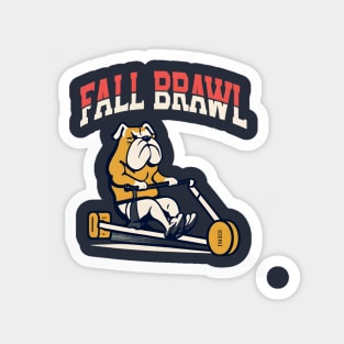 Fall Brawl Bulldog retro Magnet