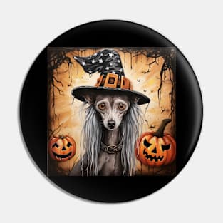 Halloween Chinese Crested Dog Pin
