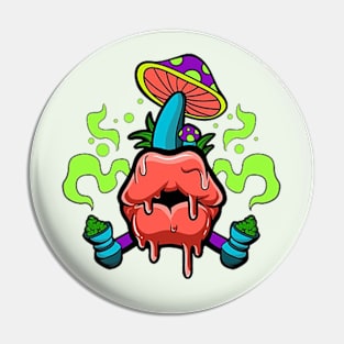 Mushroom Kiss Pin