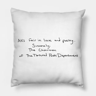 TTPD All is Fair in Love and Poetry Tay Swiftie Music Pop Album Pillow