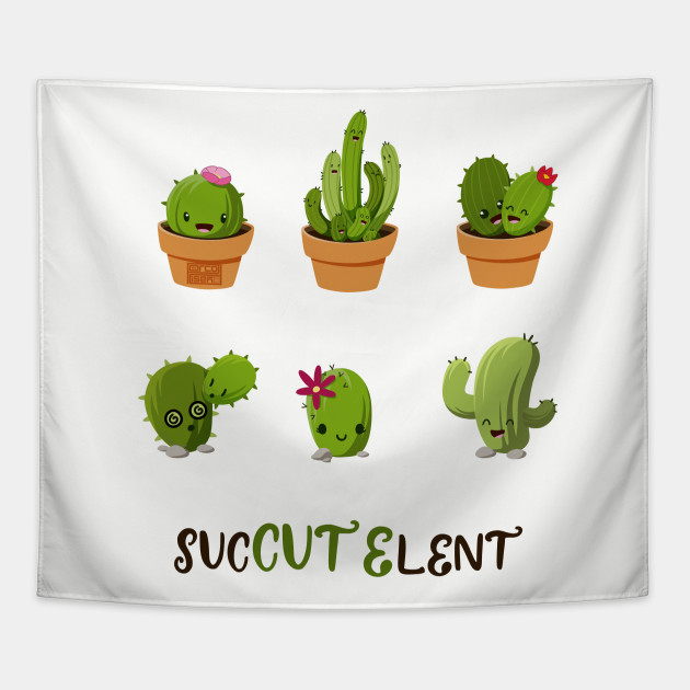 Funny Pun SucCUTElent Succulent Cactus Plant Lover - Funny Succulent ...