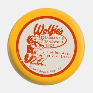 Vintage Wolfies Restaurant Miami Florida Ashtray Pin