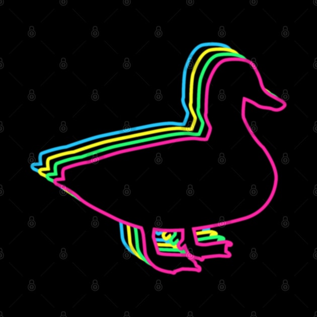 Duck 80s Neon by Nerd_art