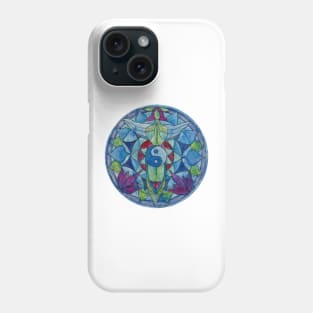 Free-hand Tao mandala angel Phone Case