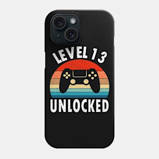 Level 13 Unlocked - 13th Birthday Gamer Gift - Thirteenth Anniversary Gift - Official Teenager Phone Case