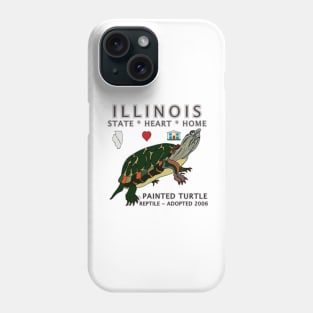 Illinois - Painted Turtle - State, Heart, Home - State Symbols Phone Case