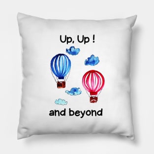 Air Balloon Aircraft Sky Wings Travelling Vintage Pillow