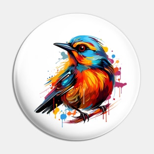 bird with pop art style Pin