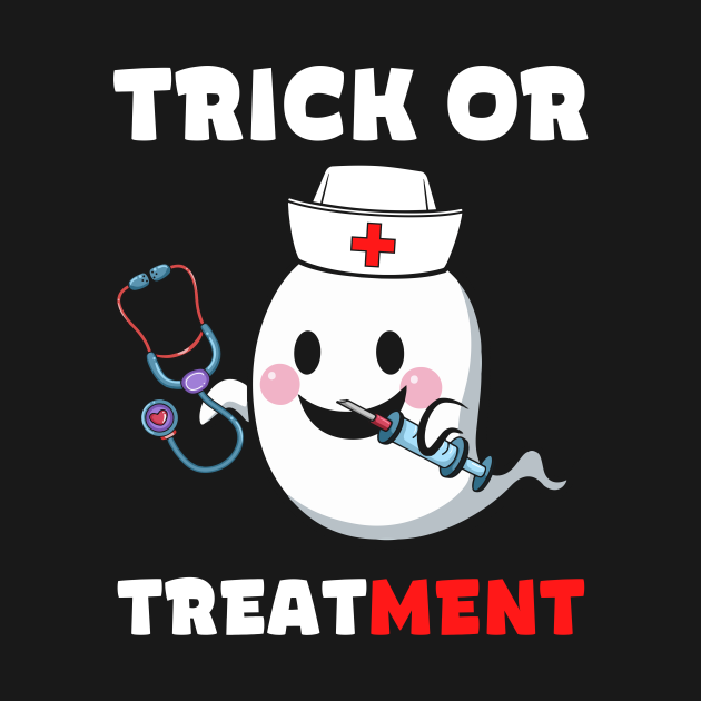 Halloween Trick Or Treatment Funny Nurse Costume Cute Ghost Halloween