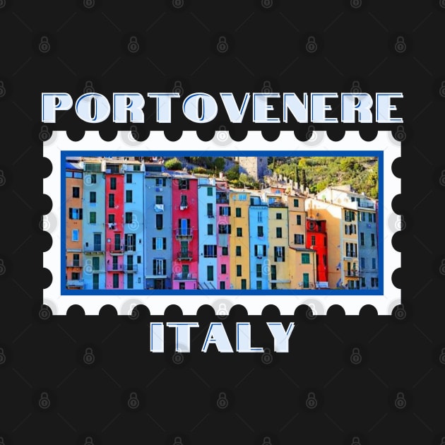 Portovenere, Italy. Light text, Gifts & Merchandise by Papilio Art