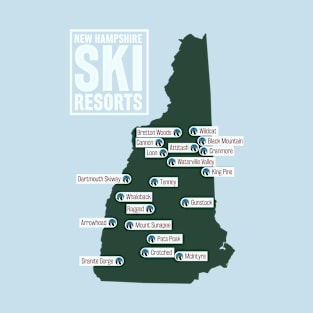 The Ski Resorts of New Hampshire T-Shirt