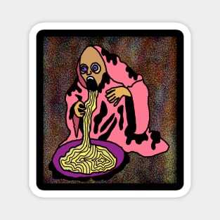 drawing strange cloaked person eating spaghetti Magnet