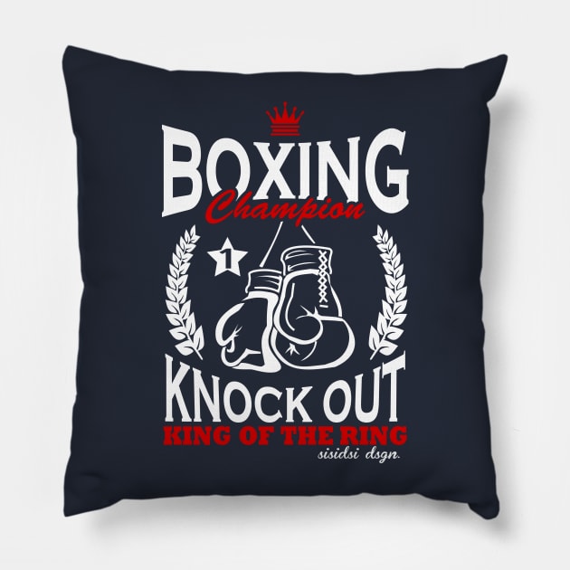 Boxing Champion Pillow by sisidsi