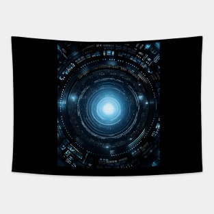 Streatwear cyber techno stargate Tapestry