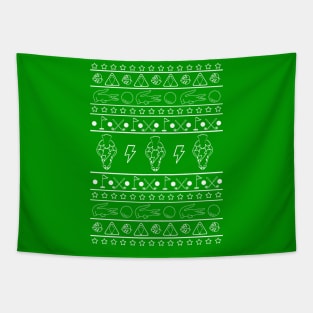 Glamrock Angry Gator Ugly Holiday Sweater Tapestry