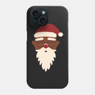 Cute Black Santa Claus African Indigenous Christmas Pattern Retro Scandinavian Aesthetic Phone Case