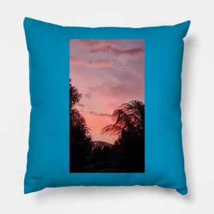 Pink sunset. Pillow