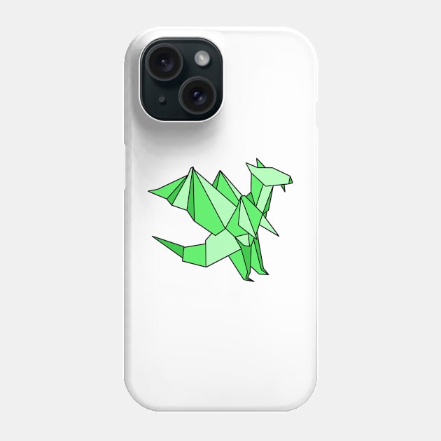 Green origami dragon Phone Case by CalliesArt