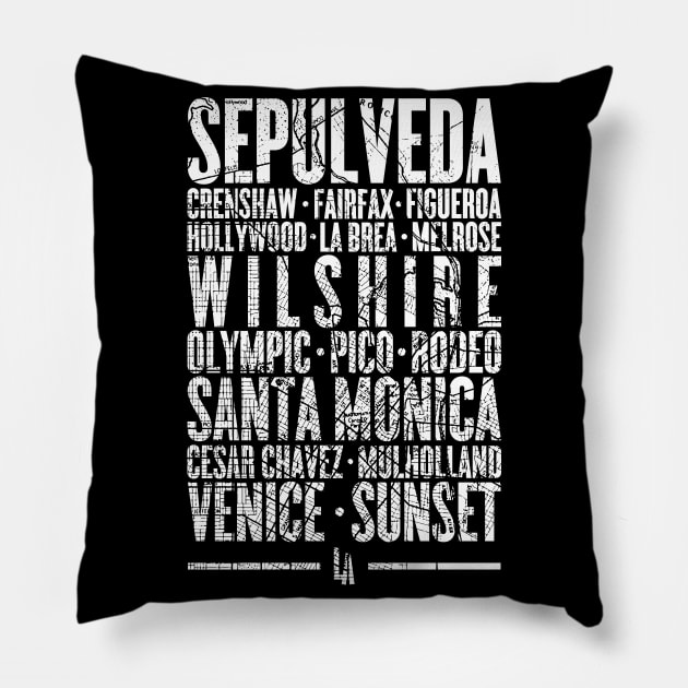 Los Angeles Streets Minimalist Clean Bold Design Pillow by goodwordsco