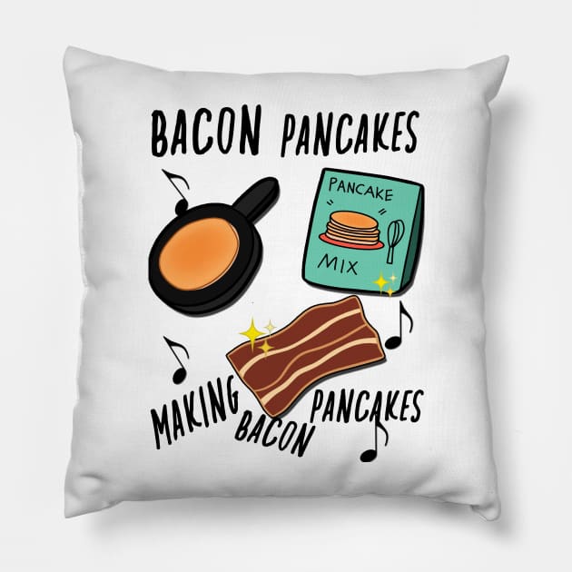 Bacon Pancakes Making bacon Pancakes Pillow by Ariannakitana