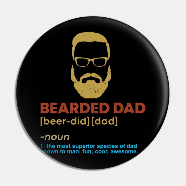 Bearded Dad Pin by NiceTeeBroo