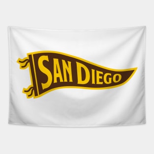 San Diego Pennant - White Tapestry