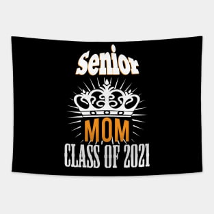FASHGL Senior Mom T-Shirt Women Class of 2021 Tee Cute Heart Tapestry
