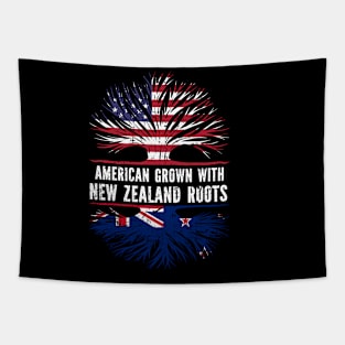 American Grown with New Zealand Roots USA Flag Tapestry