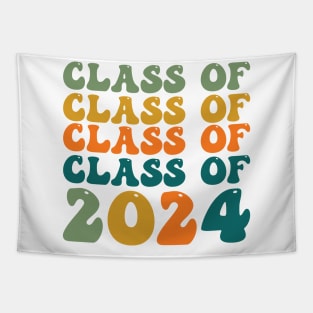 Groovy Class of 2024 Graduation Tapestry