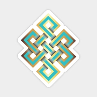 Endless knot in turquoise Magnet