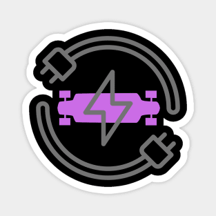 e-skate purple board Magnet