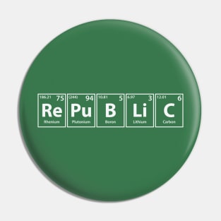 Republic (Re-Pu-B-Li-C) Periodic Elements Spelling Pin