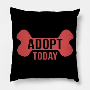 ADOPT - Adopt Today (Red Bone Motif) Pillow