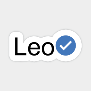 Verified Leo (Black Text) Magnet