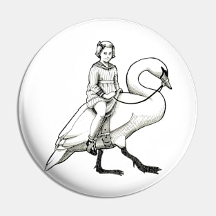 Agatha's Swan Ride Pin