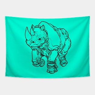 Rhino Mech Tapestry