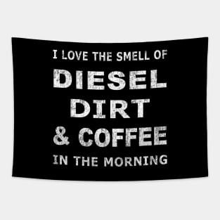 Mens Diesel Dirt & Coffee Construction Farmer Trucker Tapestry