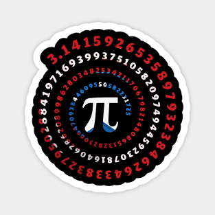 The Original Spiral Pi Math Teacher 3.14 Pi Day Magnet