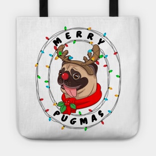 Funny Cute Pug Cool Merry Pugmas Christmas Gift Tote