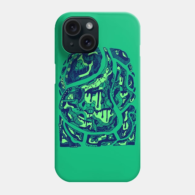 Ngreen Abstract Wave of Thoughts No 3 Phone Case by kenallouis