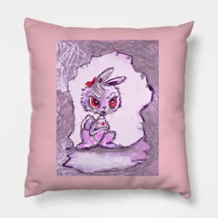 Adorable Defiant Bunny Pillow