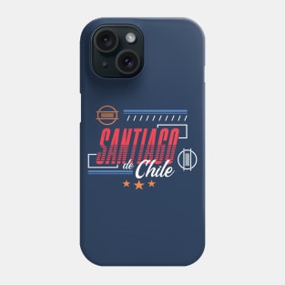 Retro Santiago de Chile Vintage Chilean Word Art Phone Case