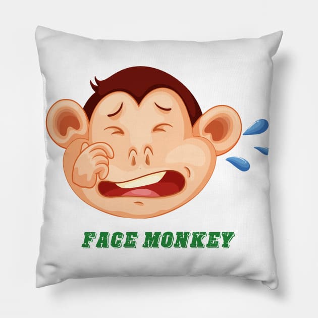 Face monkey Pillow by This is store